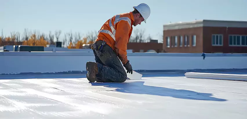Flat Roof Drain Installation in Harrison